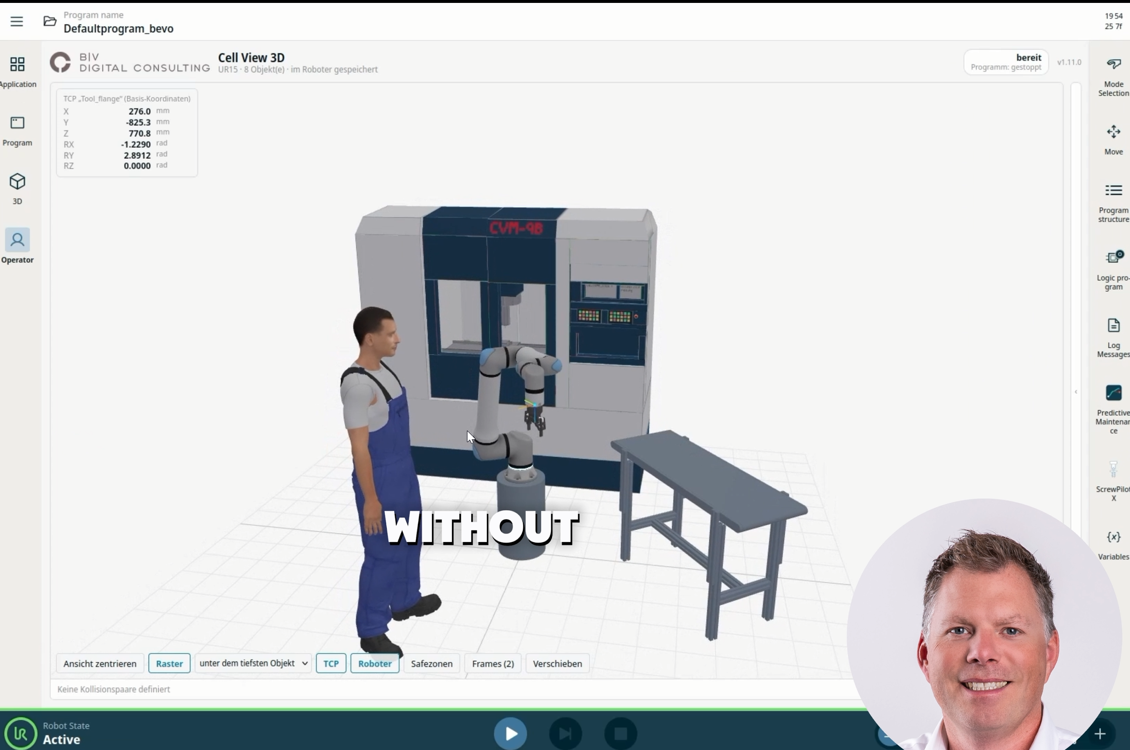 Cell View 3D – URCap Screenshot 2 für PolyScope X