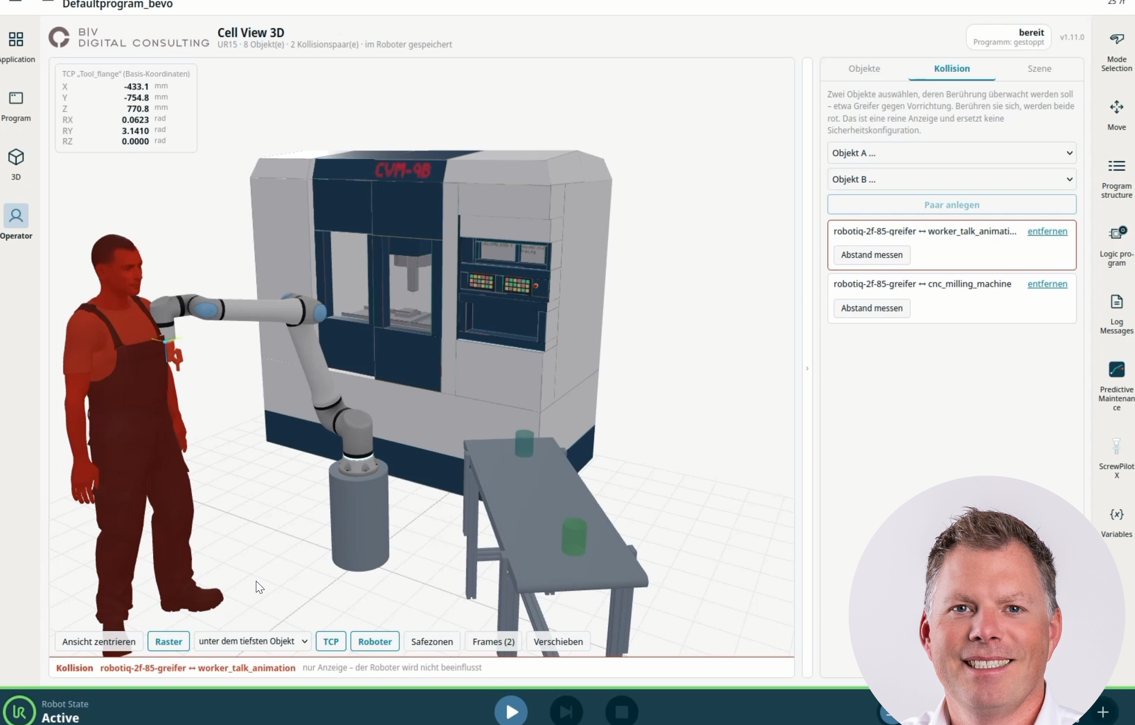 Cell View 3D – URCap Screenshot 3 für PolyScope X