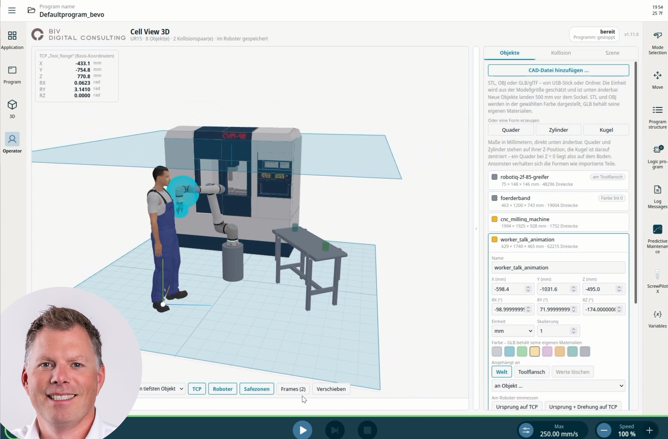 Cell View 3D – URCap Screenshot 5 für PolyScope X