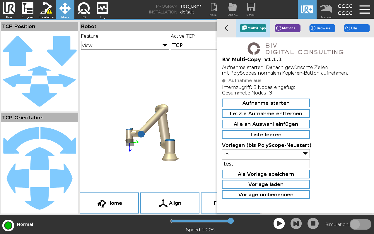 Multi-Copy – URCap für Universal Robots PolyScope 5