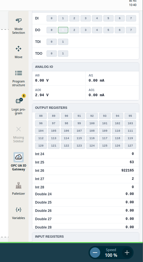 OPC UA IO Gateway – URCap Screenshot 2 für PolyScope X