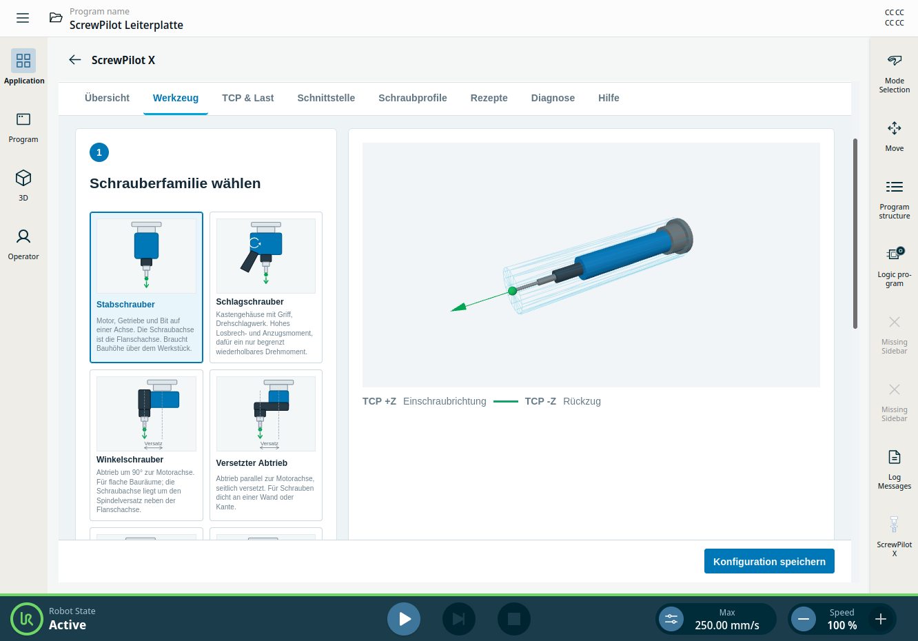 ScrewPilot X – URCap Screenshot 3 für PolyScope X