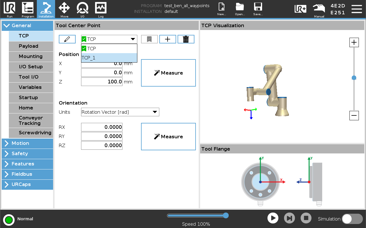 Shift TCP – URCap Screenshot 3 für PolyScope 5