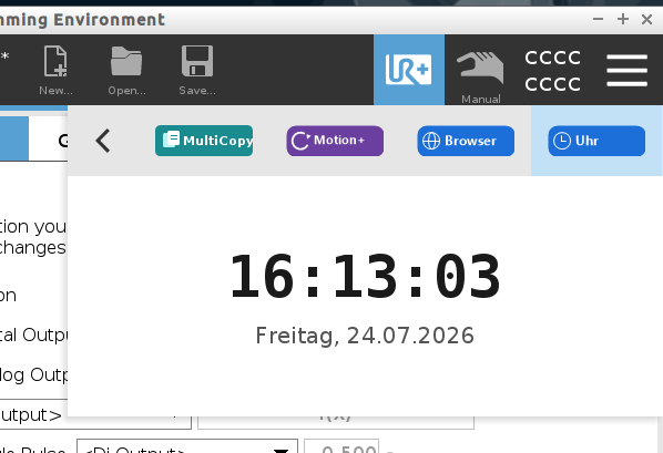 Time + Date – URCap für Universal Robots PolyScope 5