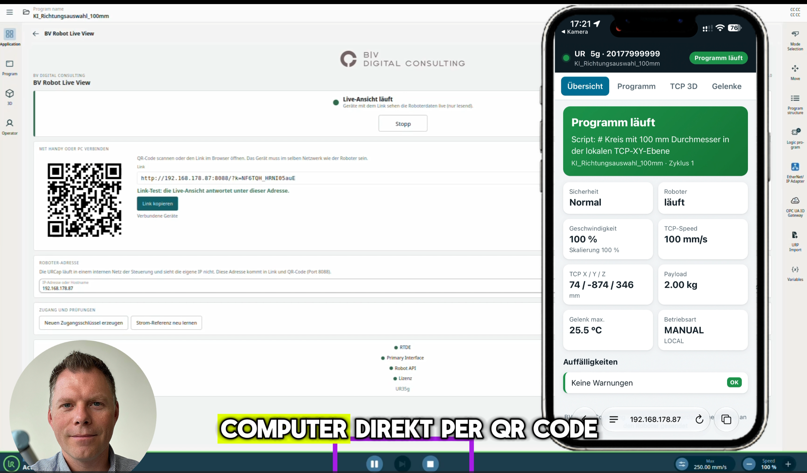 UR PocketView – URCap Screenshot 2 für PolyScope X