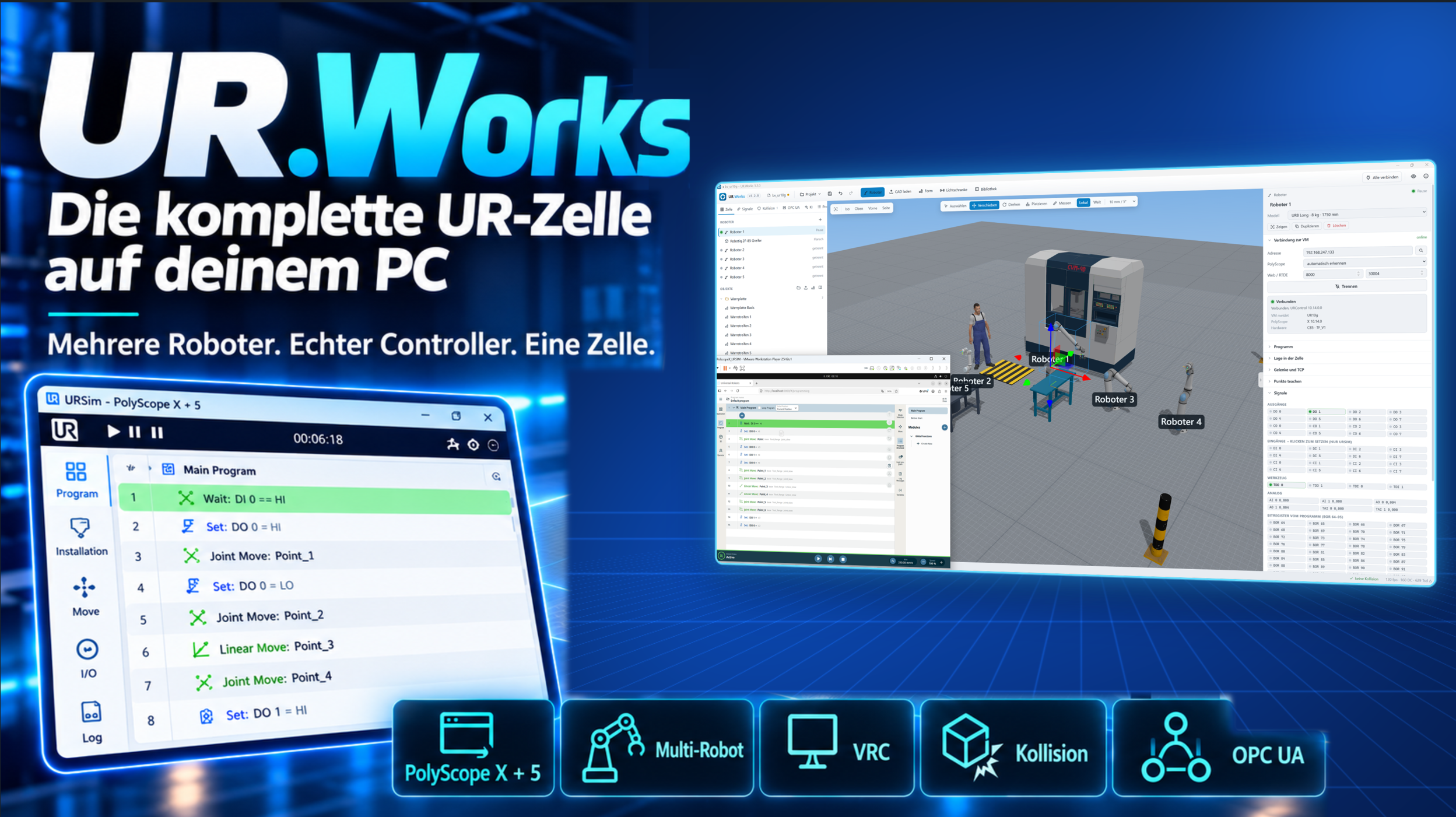 UR.Works – URCap für Universal Robots PolyScope X und PolyScope 5